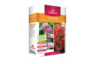 Engrais granulés pour hortensia et plantes de Terre de Bruyère  - 800g - Delbard ..
