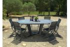 Table Hegoa ronde extensible 146/206x146- Les Jardins