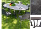 Table Hegoa ronde extensible 146/206x146- Les Jardins