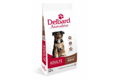 Croquettes chien adulte boeuf 12 kg - Delbard ..