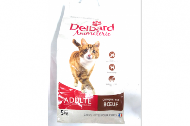 Croquettes chat adulte boeuf 5 kg - Delbard ..