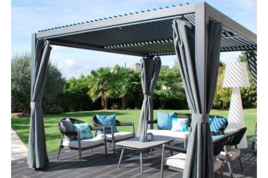 Pergola autoportée Kiosko 3.60x3m - Toit plat - MWH