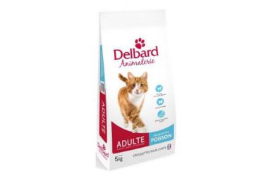 Croquettes chat adulte poisson 5 kg - Delbard ..