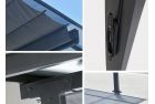 Pergola adossée aluminium Oslo 4x3.50M - Toit incliné polycarbonate - Couleurs du monde - 