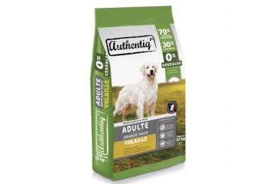 Chien adulte volaille - 12 kg - Authentiq