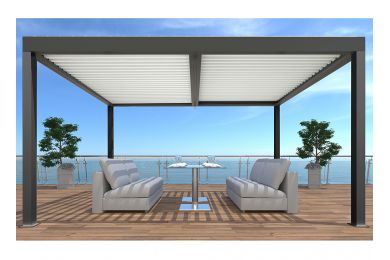 Pergola ERIS autoportée 4x4m - Bioclimatique manuelle  