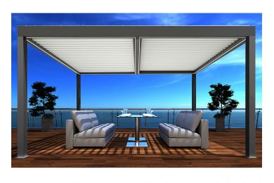 Pergola ERIS autoportée 4x4m - Bioclimatique motorisée  