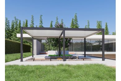 Pergola ZEPHIR autoportée 5.74x4 m - Bioclimatique motorisée