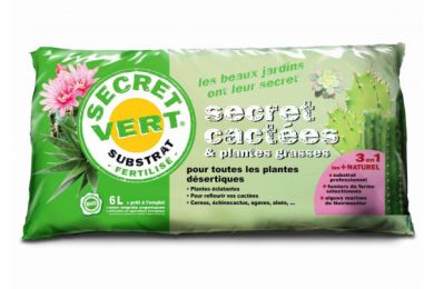 Secret cactées et plantes grasses - Terreau BIO - sac de 6L