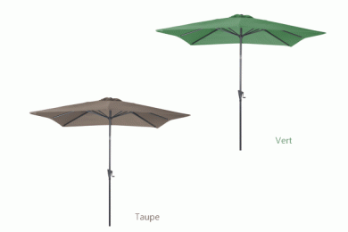 Parasol 2.5x2.5 Manivelle TILT (Grey) - Alizé