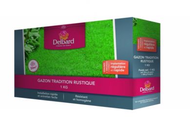 Gazon tradition rustique 1kg - Delbard