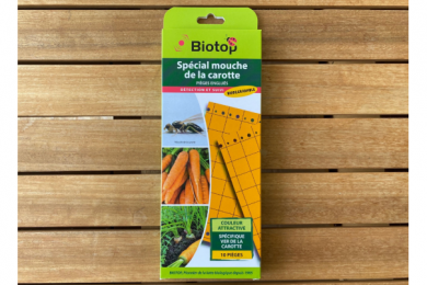 Pièges oranges englués - Détection et suivi - Spécial mouche de la carotte (Biodégradable) - Biotop ..