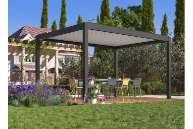 Pergola ZEPHIR autoportée 4x3 m - Bioclimatique motorisée