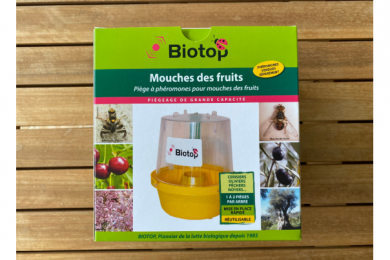 Piège à phéromones pour mouches des fruits - Piègeage de grande capacité - Biotop
