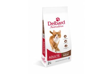 Croquettes chat adulte boeuf 2 kg - Delbard ..