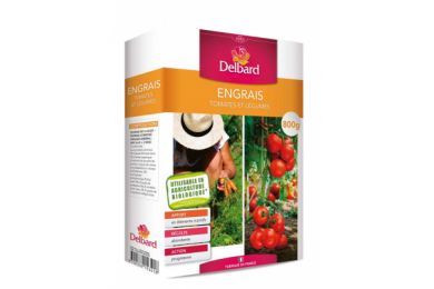 Engrais granulés pour tomates et légumes - 800g - Delbard ..