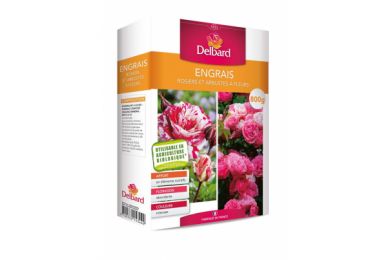 Engrais granulés pour rosiers et arbustes à fleurs - 800g - Delbard ..