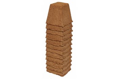 Sachet 12 godets biodégradables carrés 8cm - Delbard .. 
