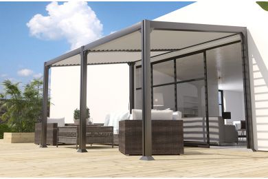 Pergola Brisbane adossée 4x3m - Bioclimatique