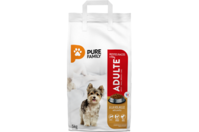 Croquettes chien adulte petite race 5kg - Pure Family