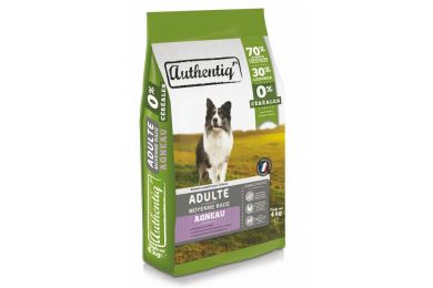 Croquettes chien adulte moyenne race 4kg - Authentiq'