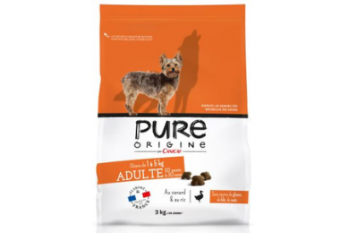 Croquettes chien adulte petite race 3kg - Pure Origine 