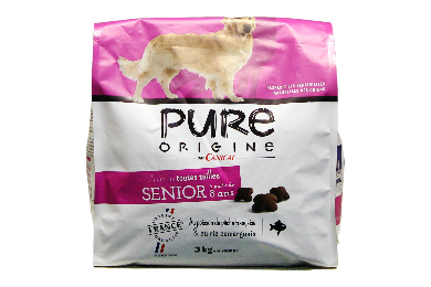 Croquettes chien senior toute race 3kg - Pure Origine