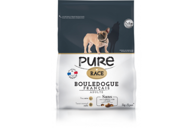 Croquettes chien adulte Bouledogue 3kg - Pure Race