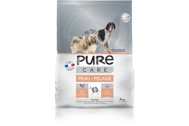 Croquettes chien peau/pelage 3kg - Pure Care