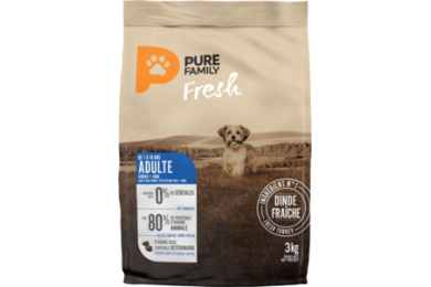 Croquettes chien adulte petite race 3kg - Pure Family Fresh