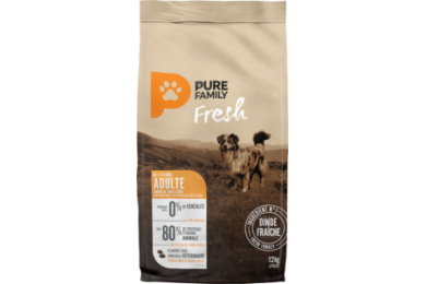 Croquettes chien adulte moyenne race 12kg - Pure Family Fresh