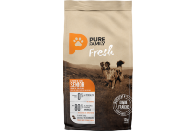 Croquettes chien senior moyenne race 12kg - Pure Family Fresh