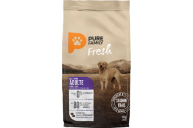 Croquettes chien adulte grande race 12kg - Pure Family Fresh