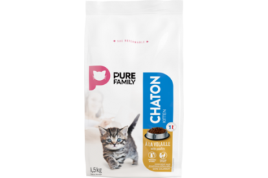 Croquettes chaton 1.5kg - Pure Family