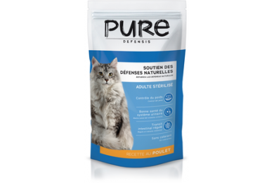 Croquettes chat adulte stérilisé 1.5kg - Pure Defensis