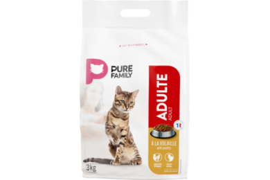 Croquettes chat adulte 3kg - Pure Family
