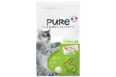 Croquettes chat adulte stérilisé 10kg lapin - Pure Complicity