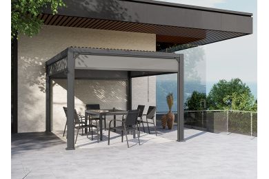 Pergola Pavillo adossée/autoportée - Bioclimatique manuelle