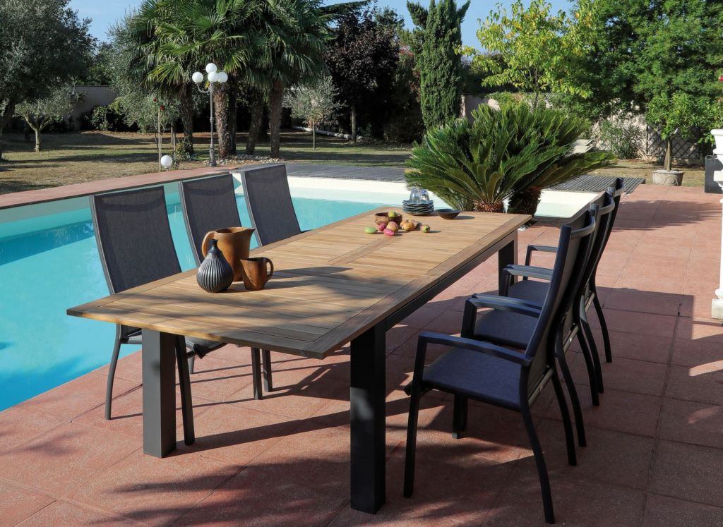 Table Flo 300 Teck - Océo . - Chaise - Tesa Garden